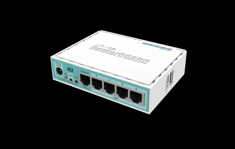 Router MikroTik PoE Gigabit Ethernet de 5 puertos para Redes cableadas RB750Gr3
