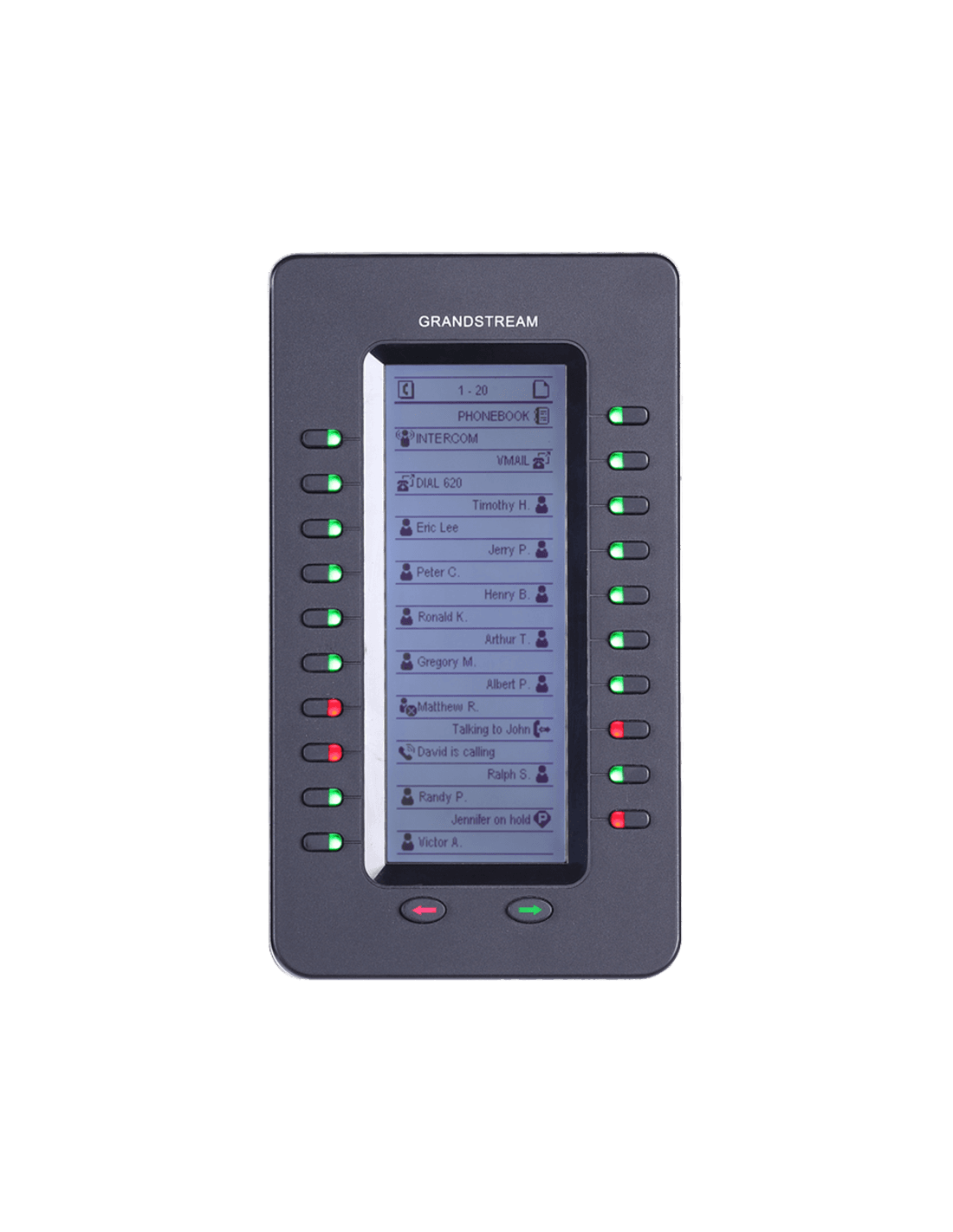 Modulo de expansión Grandstream GXP2200EXT con pantalla LCD retroiluminada
