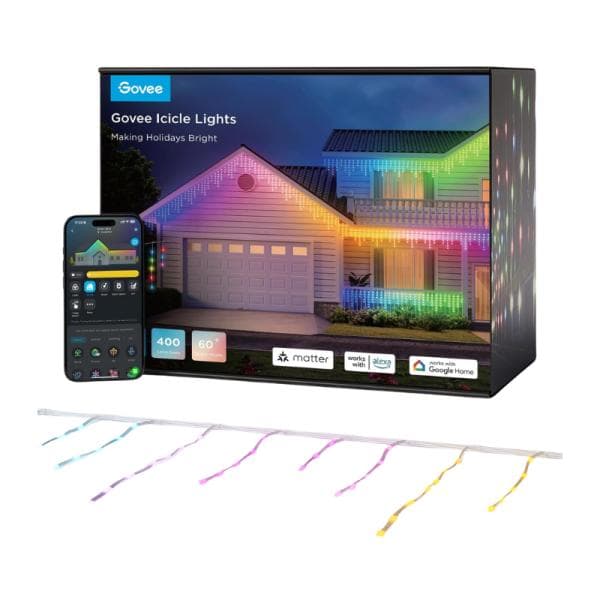 LUZ NAVIDE�A INTELIGENTE GOVEE A PRUEBA DE AGUA 10M BLUETOOTH Y WIFI H70D11D1