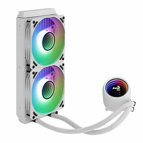 Enfriamiento L�quido Aerocool Mirage L240 WH / 240mm-Mirage PWM fan*2,Support LGA 1700/AM5