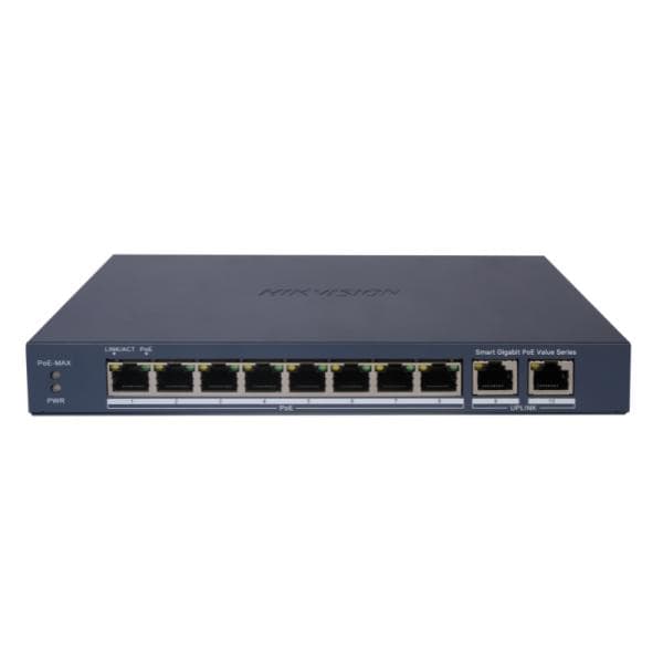 SWITCH HIKVISION DS-3E1510P-EI/M(O-STD)(B) 10 PUERTOS (8 POE + 2 RJ45 GIGABIT) 20 GBPS ADMINISTRABLE 301803447