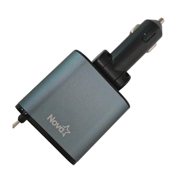 CARGADOR DE CARRO RETR�CTIL NOVA 120W CON PANTALLA USB-C / LIGHTNING / USB-A PA065EBC001C