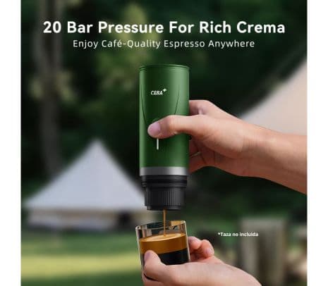 CERA+ PCM03 CAFETERA ESPRESSO PORTATIL GREEN - 4