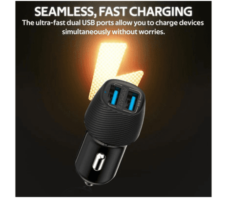 PROMATE VOLTRIP-DUO.BLACK CARGADOR P/AUTO 3.4A 2USB NEGRO(O) - 3