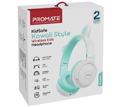 PROMATE PANDA.AQA HEADPHONES P/NIÑOS BT BLANCO/CELESTE - 2