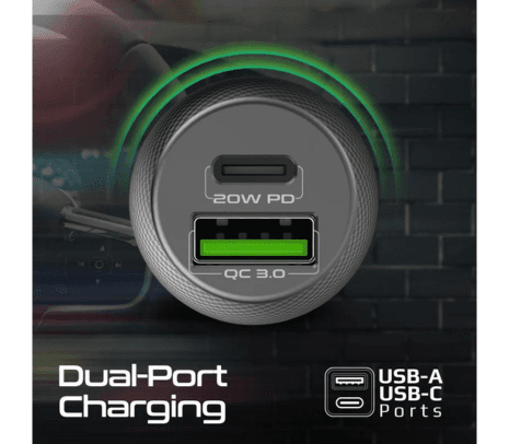 PROMATE DRIVEGEAR-20W CARGADOR MINI P/AUTO USB/USB-C NEGRO - 3