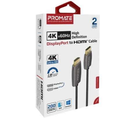 PROMATE PROLINK-DP200 CABLE HDMI A DISPLAY PORT 4K HD 60HZ 2M - 2