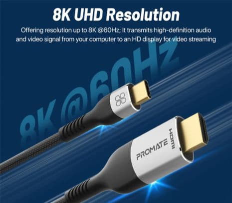 PROMATE MEDIACORD-8K 60HZ CABLE USB-C A HDMI 1.8M - 2
