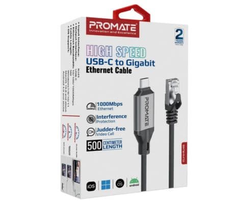 PROMATE CLINK-RJ45 CABLE ADAPTADOR USB-C A RJ45 5M - 3