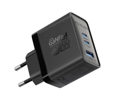 PROMATE POWERPORT-45.BLACK.EU CARGADOR PARED 2 USB-C/USB-A 45W