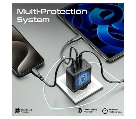 PROMATE POWERPORT-45.BLACK.EU CARGADOR PARED 2 USB-C/USB-A 45W - 4