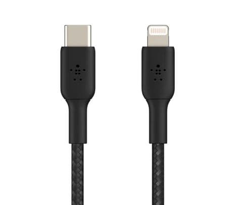 BELKIN CAA004BT1MBK CABLE USB-C A LIGHTNING BRAIDED NEGRO 1M - 2