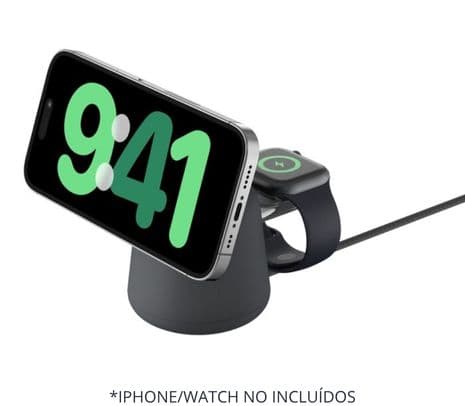 BELKIN WIZ020VFH36 SOPORTE Y CARGADOR INALAMBRICO 2 EN 1 *