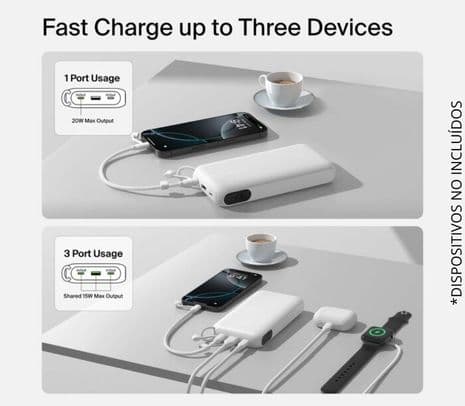BELKIN BPB028FQWH POWERBANK BOOSTCHARGE 20K W/DISPLAY BLANCO - 2