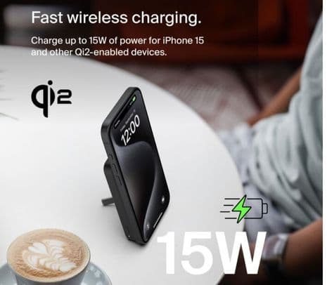 BELKIN BPD006BTBK POWERBANK BOOSTCHARGE PRO MAGNETIC 5K NEGRO - 2
