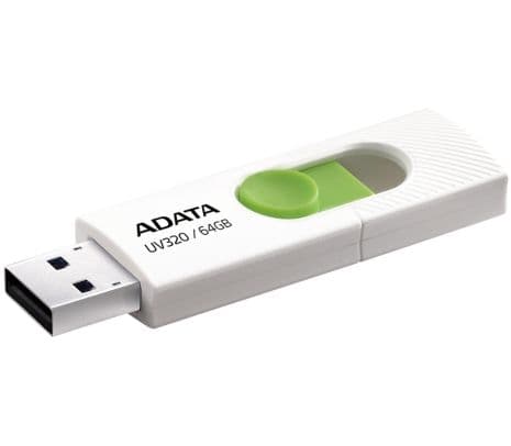 ADATA PEN DRIVE AUV320-64G-RWHGN 64GB BLANCO/VERDE - 3