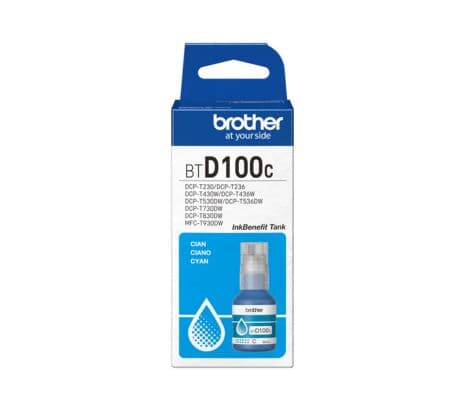 BROTHER BTD100CMEX CYAN BOTELLA