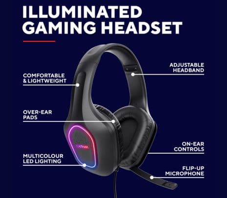 TRUST 25331 HEADSET GAMING GXT416 ZIROX LED LIGHWEIGHT PC/CONSOLAS - 2