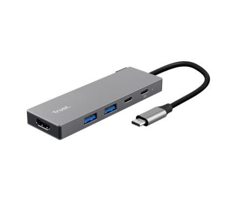 TRUST 26062 HUB MULTIPUERTO 5 EN 1 DALYX USB-C 2 USB/2USB-C/HDMI