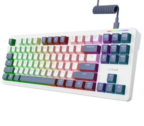 TRUST 25872 TECLADO GXT872 GAMING TKL MECANICO WHITE