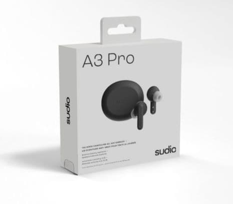 SUDIO A3PRO EARPHONES TWS ANC BLACK - 2