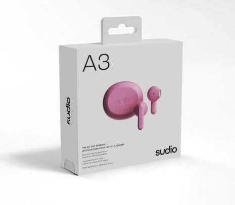 SUDIO A3 EARPHONES TWS PINK - 2