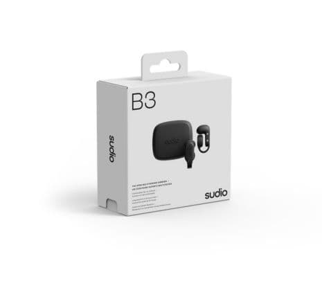 SUDIO B3 EARPHONES OPEN EAR AIR CONDUCTION TWS BLACK - 2