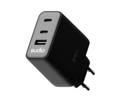 SUDIO P3 CARGADOR DE PARED 65W BLACK