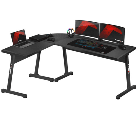 HUZARO HZ-HERO 6.0 MESA/ESCRITORIO ESQUINERO GAMING BLACK - 2