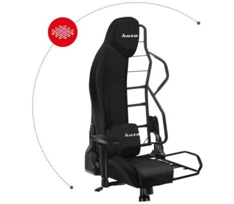 HUZARO HZ-FORCE 7.9 SILLA GAMING BLACK MESH - 3
