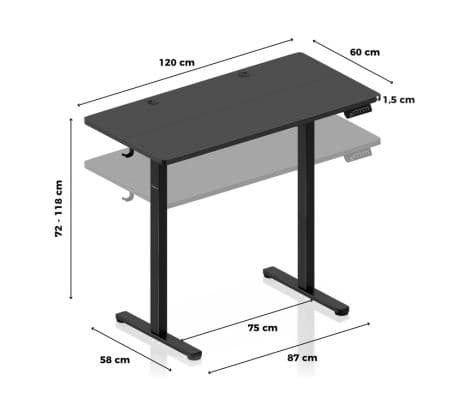 HUZARO HZ-HERO 8.1 MESA/ESCRITORIO GAMING BLACK - 2