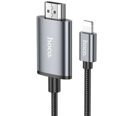 HOCO UA27 CABLE LIGHTNING A HDMI 2M METAL GREY