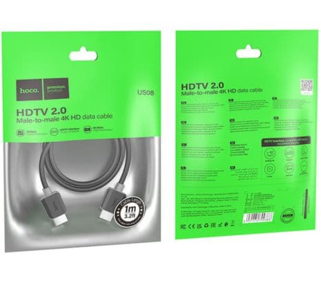 HOCO US08 CABLE HDMI 2.0 4K HD BLACK 1M - 2