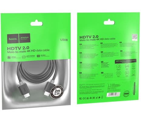 HOCO US08 CABLE HDMI 2.0 4K HD BLACK 2M - 2
