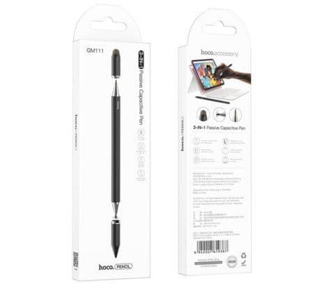 HOCO GM111 COOL STYLUS 3 EN 1 TACTIL/DIGITAL UNIVERSAL BLACK - 2