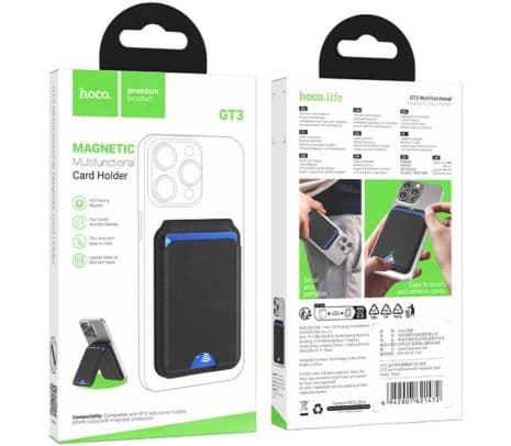 HOCO GT3 IDOL PORTATARJETAS MAGNETICO P/SMARTPHONE BLACK - 2