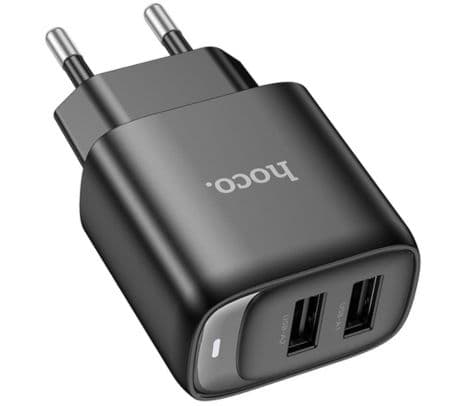 HOCO C141A CARGADOR DE PARED 2 USB-A EU 10.5W BLACK - 3