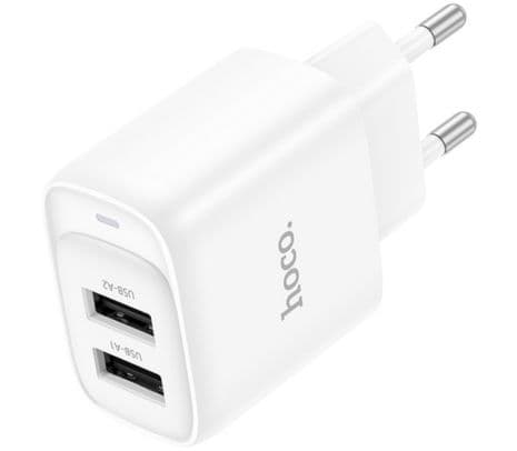 HOCO C141A CARGADOR DE PARED 2 USB-A EU 10.5W WHITE - 3
