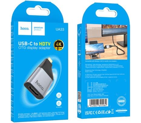 HOCO UA33 ADAPTADOR USB-C A HDMI METAL GREY - 2