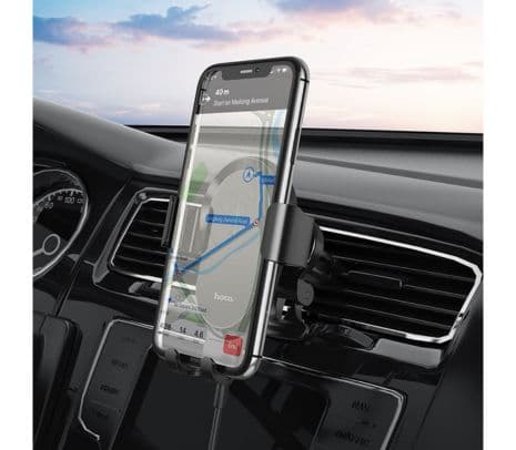 HOCO CA105 GUIDE SOPORTE Y CARGADOR INALAMBRICO DE AUTO BLACK - 3