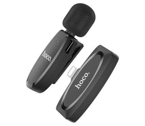 HOCO L15 LIGHTNING CRYSTAL LAVALIER MICROFONO INALAMBRICO BLACK
