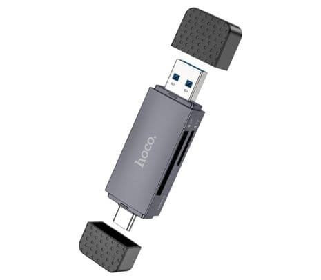 HOCO HB45 ADAPTADOR 2 EN 1 USB-A/USB-C 3.0 C/LECTOR TARJETA