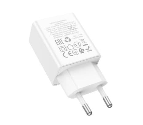 HOCO N70 CARGADOR PARED BLANCO SINGLE PORT PD30W - 2