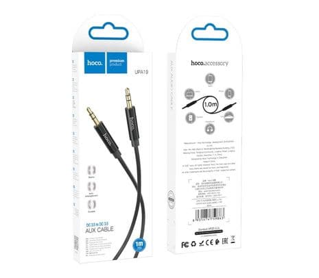 HOCO UPA19 CABLE AUX AUDIO 3,5 MM BLACK 1M - 2