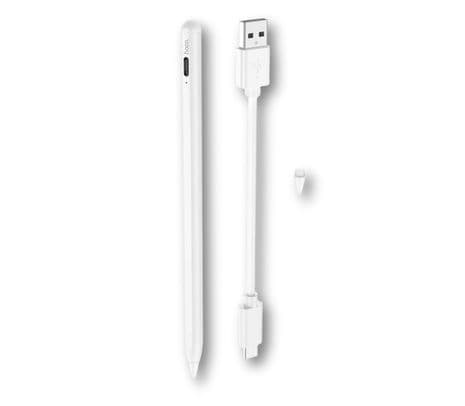HOCO GM109 SMOOTH SERIES ACTIVE UNIVERSAL CAPACITIVE STYLUS PEN WHITE