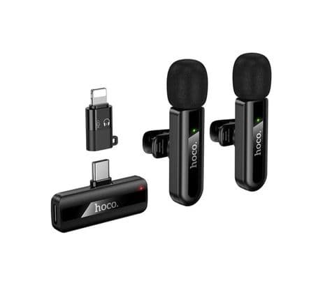 HOCO L20A FAIR DUAL-MIC MICROFONO INALAMBRICO (LIGHTNING/USB-C)