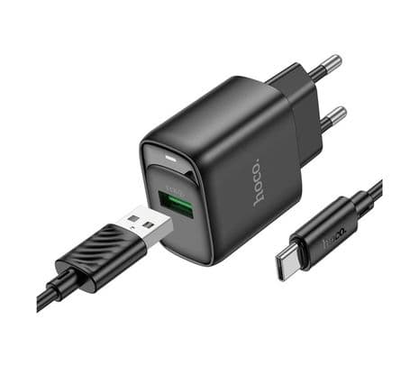 HOCO C140A BLACK CARGADOR DE PARED SINGLE PORT USB QC3.0 18W - 2