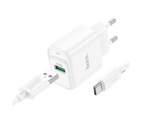 HOCO C140A WHITE CARGADOR DE PARED SINGLE PORT USB QC3.0 18W - 2