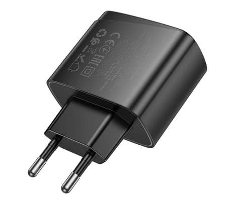 HOCO CS63A CARGADOR DE PARED PD65W 1 USB A Y 1 USB-C BLACK - 4