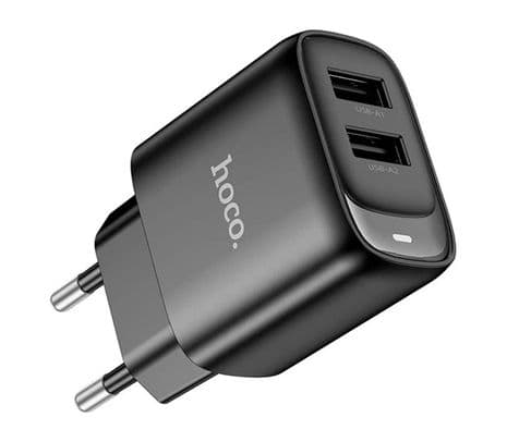 HOCO C141A CARGADOR DE PARED C/CABLE USB-C 10.5W BLACK